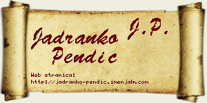 Jadranko Pendić vizit kartica